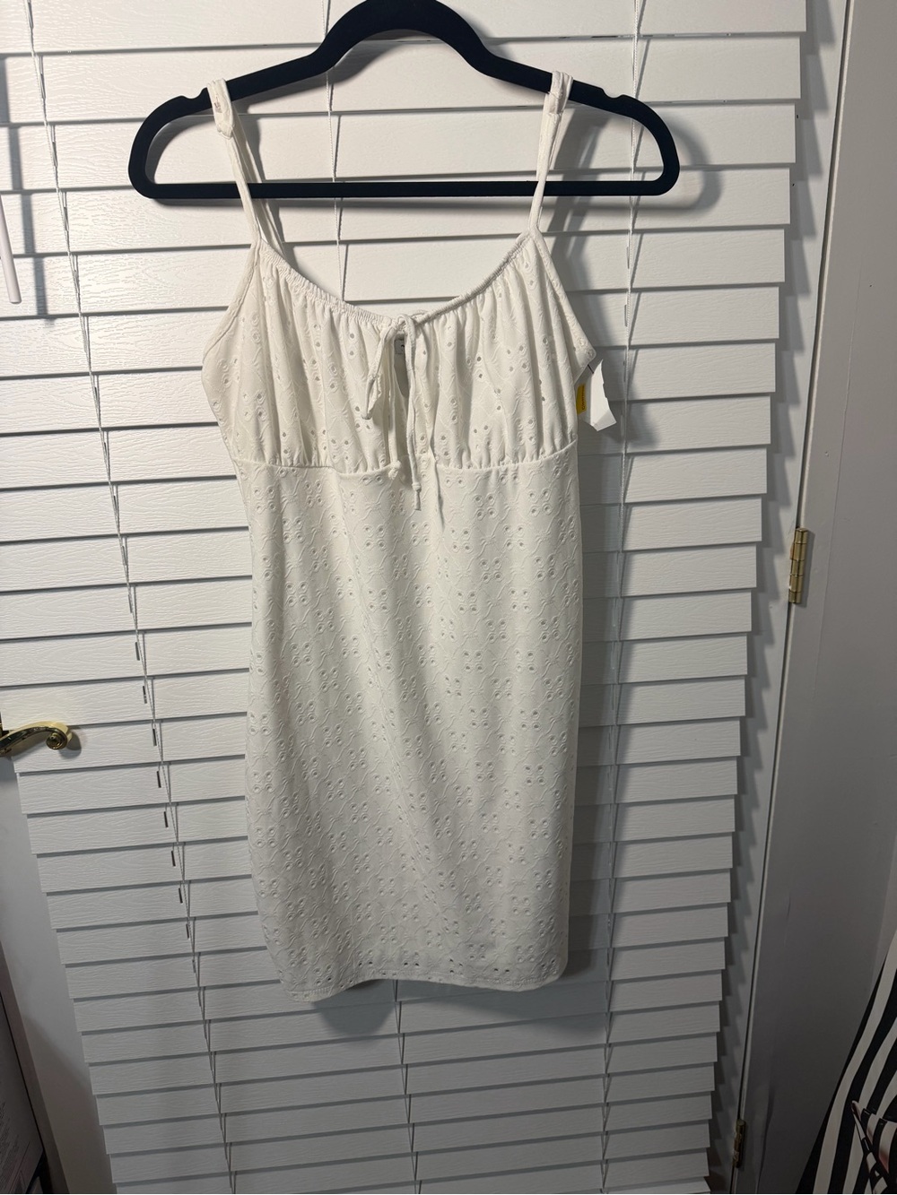 White Eyelet Spaghetti Strap Sundress